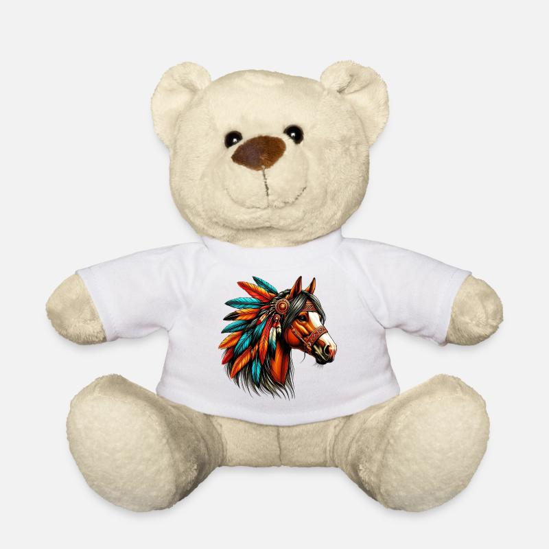 Indianerpferd Indianer Indianer - Teddy - Weiß