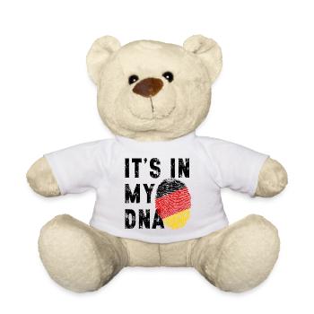 Abstract Red Yellow Flag Brush - Teddy Bear - white - Front