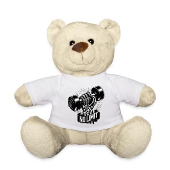 Haltère de musculation No Limit Hard Workout - Nounours - blanc - Devant
