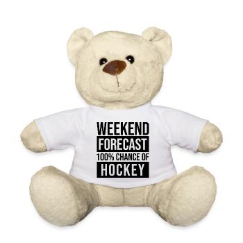 Hockey Hockey Hockey - Teddy Bear - white - Front
