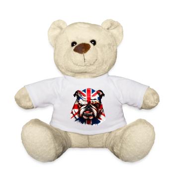 English Bulldog Dog - Teddy Bear - white - Front