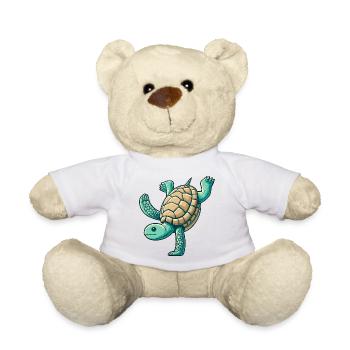 Turtle Handstand Salto Gymnastics Sports - Teddy Bear - white - Front