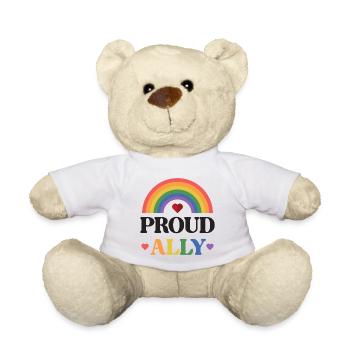 LGBTQ Pride Month - Proud Ally - Teddy Bear - white - Front