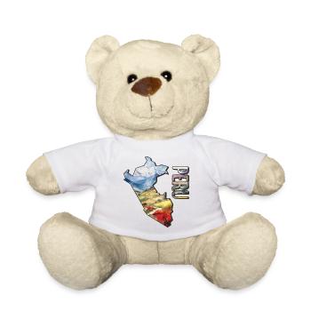 Aquarell Landkarte Peru - Teddy - Weiß - Vorne