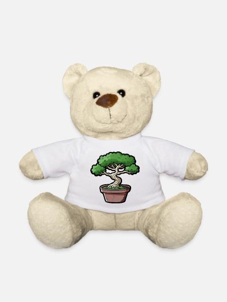 Comic Bonsai Baum - Teddy - Weiß