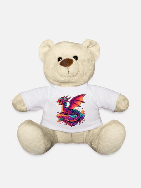 Drache - Teddy - Weiß