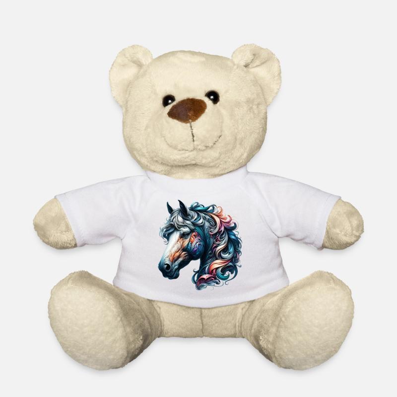 Cheval - Nounours - blanc