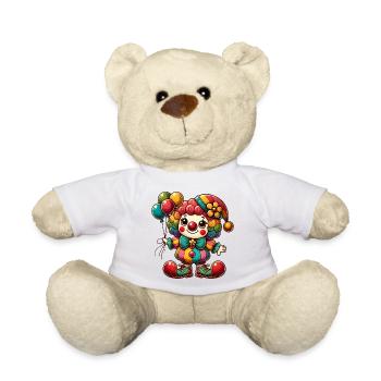 Cheerful colours: Your colourful clown for a good mood - Teddy Bear - white - Front