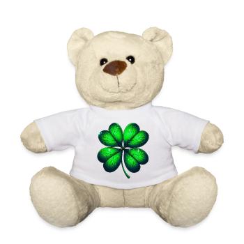 Four-leaf clover - Teddy Bear - white - Front