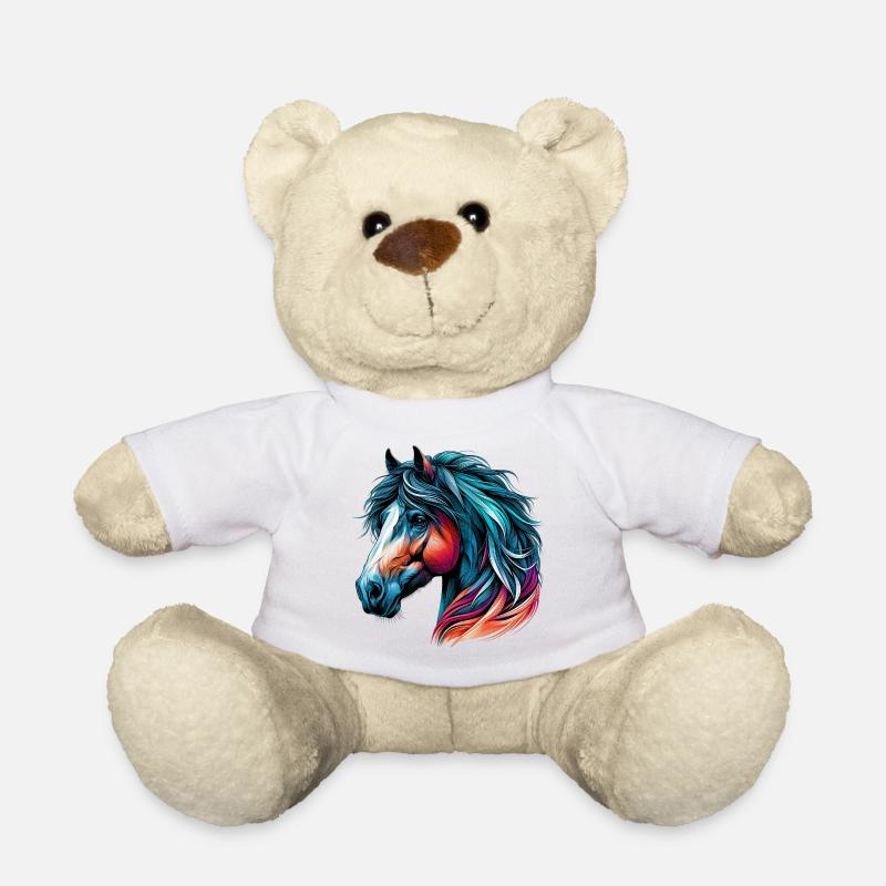 Cheval - Nounours - blanc