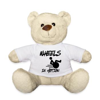 Les roues du fauteuil roulant sont toujours en mouvement * - Nounours - blanc - Devant