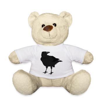 A crow - Teddy Bear - white - Front