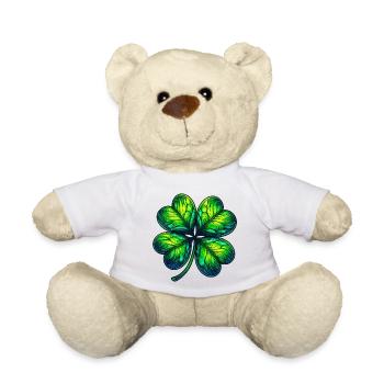 Four-leaf clover - Teddy Bear - white - Front