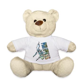 Watercolor Map Philippines - Teddy Bear - white - Front