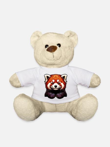 Red panda - Teddy Bear - white