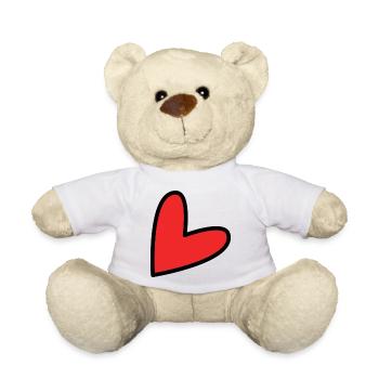 HERZ. PAPA. MAMA. Junggesellinnenabschied. BEBE. KIND. HERZ. FEST - Teddy - Weiß - Vorne