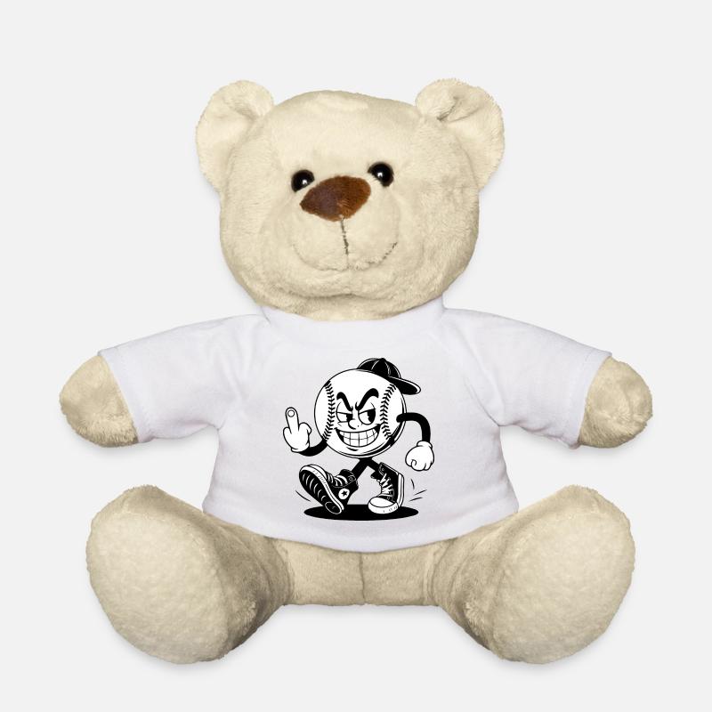 Baseball mit einem selbstbewussten - Teddy - Weiß