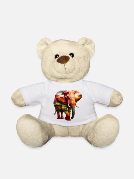 Elefant - Teddy - Weiß
