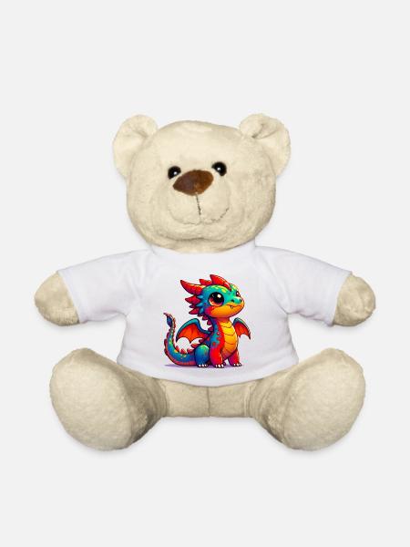Drache - Teddy - Weiß