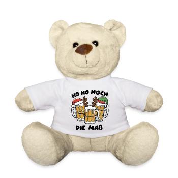 Dreier Festbier Gläser Toast Weihnachtsbier - Teddy - Weiß - Vorne