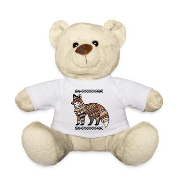 Boho-Fuchs: Stilvolles Design für Naturfans - Teddy - Weiß - Vorne