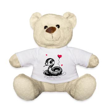 Snake with Heart Balloon - Heartful Creatures - Teddy Bear - white - Front