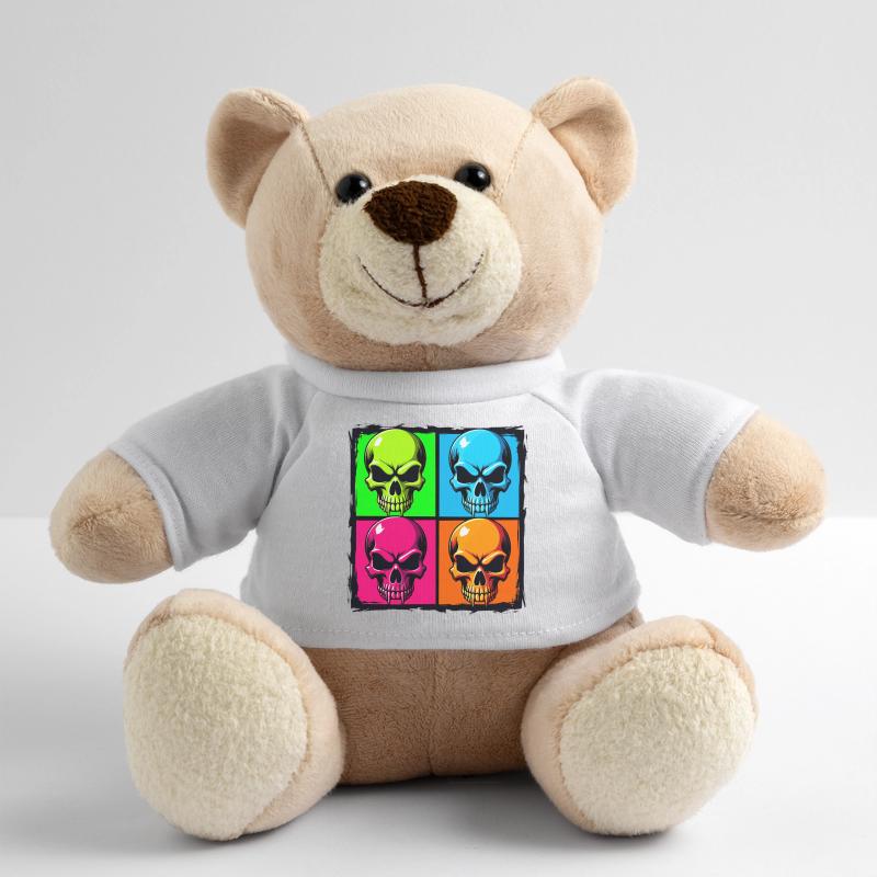 Bunte Totenköpfe Teddy