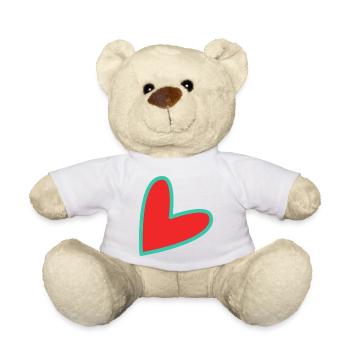 HEART. HAPPY BIRTHDAY. HAPPY BIRTHDAY - Teddy Bear - white - Front