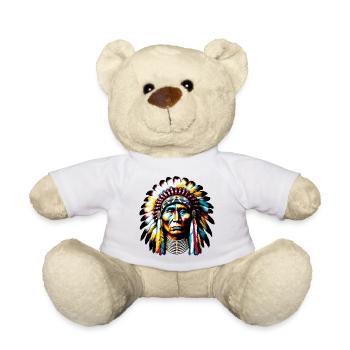 Amerikanisch, Indianer, Amerikaner - Teddy - Weiß - Vorne