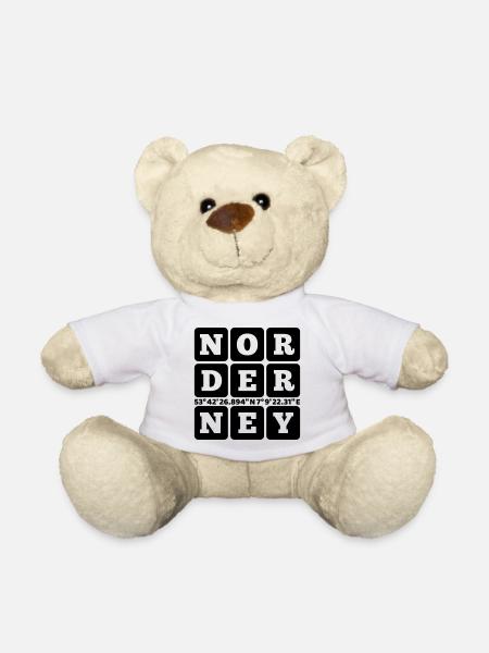 Norderney GPS Koordinaten - Teddy - Weiß