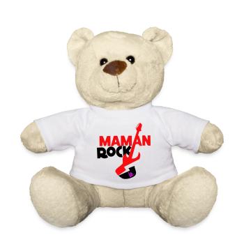Maman rock - Nounours - blanc - Devant