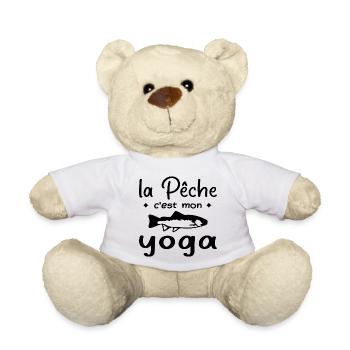 la pêche c'est mon yoga - Nounours - blanc - Devant