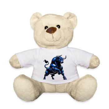 Bull - Teddy Bear - white - Front