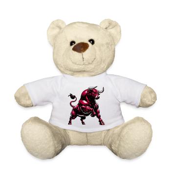 Bull - Teddy Bear - white - Front