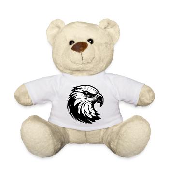 Stylish eagle line graphics - Teddy Bear - white - Front