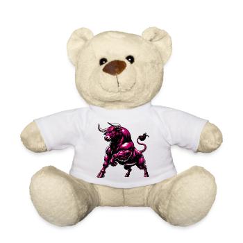 Bull - Teddy Bear - white - Front