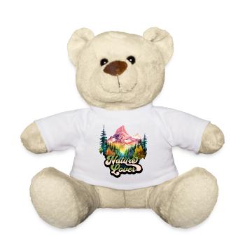 Natur Bunt Berge Bergsteigen Wandern Klettern - Teddy - Weiß - Vorne