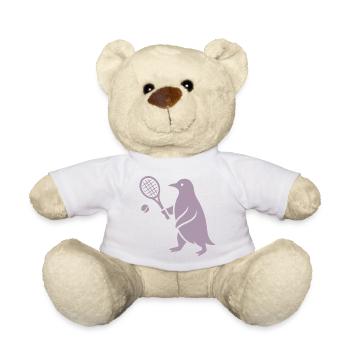 Minimalistischer Pinguin Tennisspieler - Teddy - Weiß - Vorne