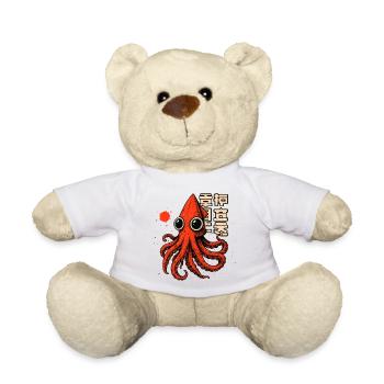 SQUID TSHIRT - Teddy Bear - white - Front