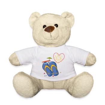 Vacances à la mer - Nounours - blanc - Devant