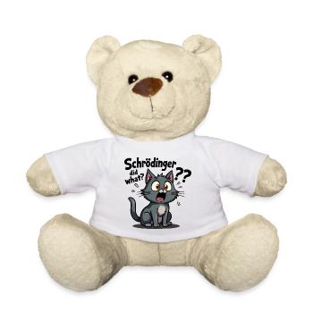 Schrödinger's cat - the nightmare of cute cats - Teddy Bear - white - Front