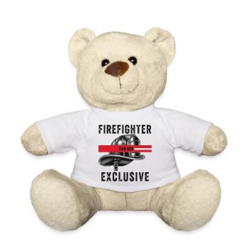 Firefighter Helmets Red Graphic Design - Teddy Bear - white - Front