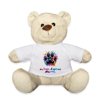Colorful Paw with Emotions - Teddy Bear - white - Front