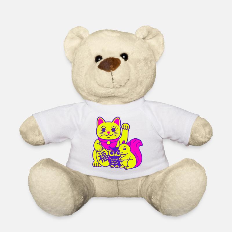 Lucky animals! - Teddy Bear - white