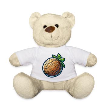 Tropical Nut Drawn - Teddy Bear - white - Front