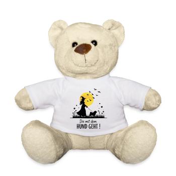 Die mit dem Mops geht ! - Teddy - Weiß - Vorne