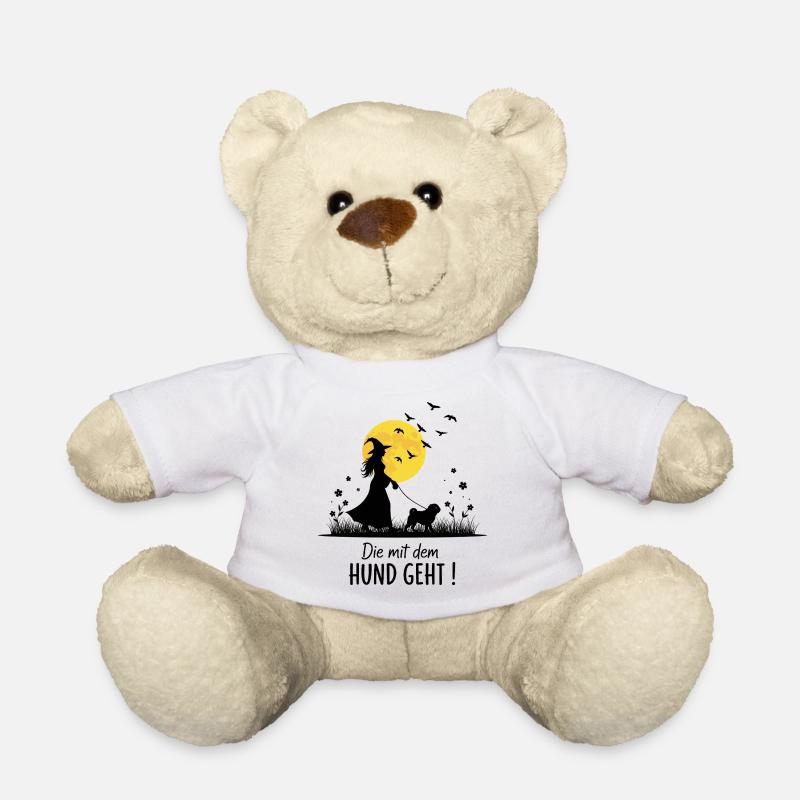 Die mit dem Mops geht ! - Teddy - Weiß