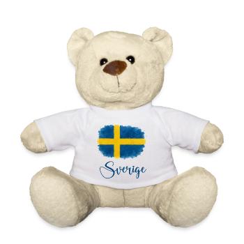 sweden-flag-blot-sverige - Teddy Bear - white - Front