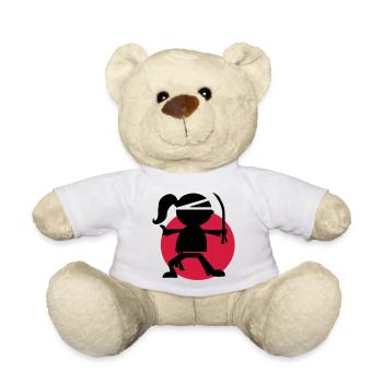 Urban Ninja Girl - Teddy Bear - white - Front
