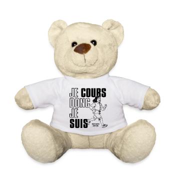 I run therefore I am - Teddy Bear - white - Front